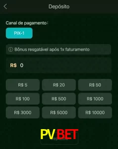 deposits PVBET